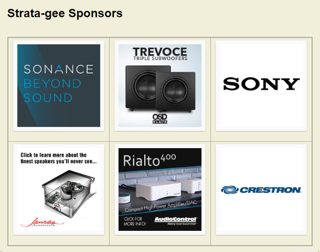 All of Strata-gee sponsors